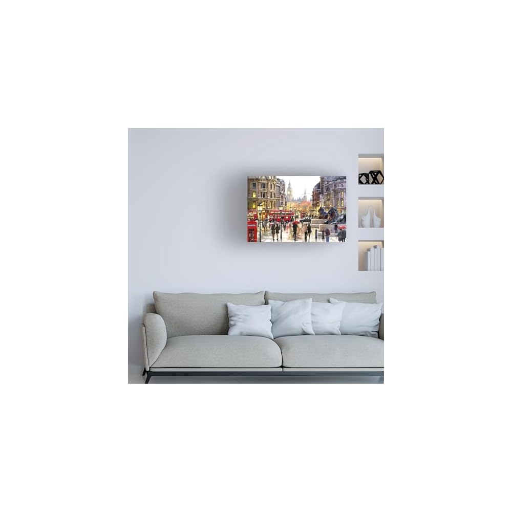 Wrapped Canvas Wall Art - The Macneil Studio 'London Landscape' Wall Art for Living Room, Bedroom, or Office Décor - 22x32