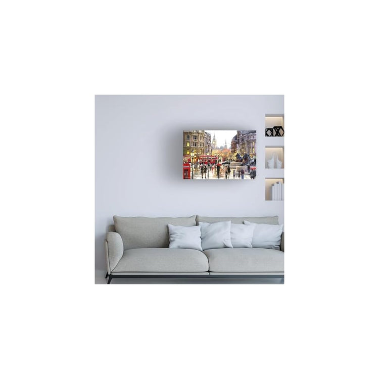 Wrapped Canvas Wall Art - The Macneil Studio 'London Landscape' Wall Art for Living Room, Bedroom, or Office Décor - 22x32