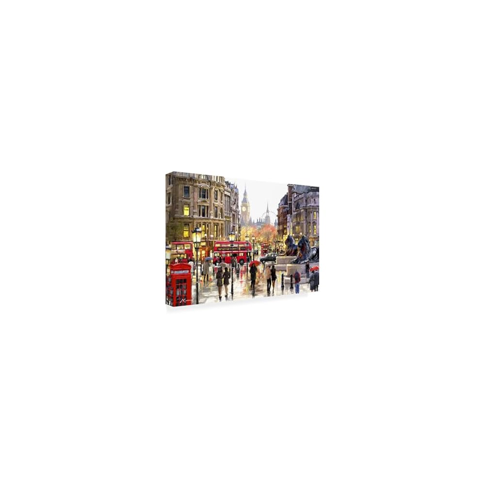 Wrapped Canvas Wall Art - The Macneil Studio 'London Landscape' Wall Art for Living Room, Bedroom, or Office Décor - 22x32