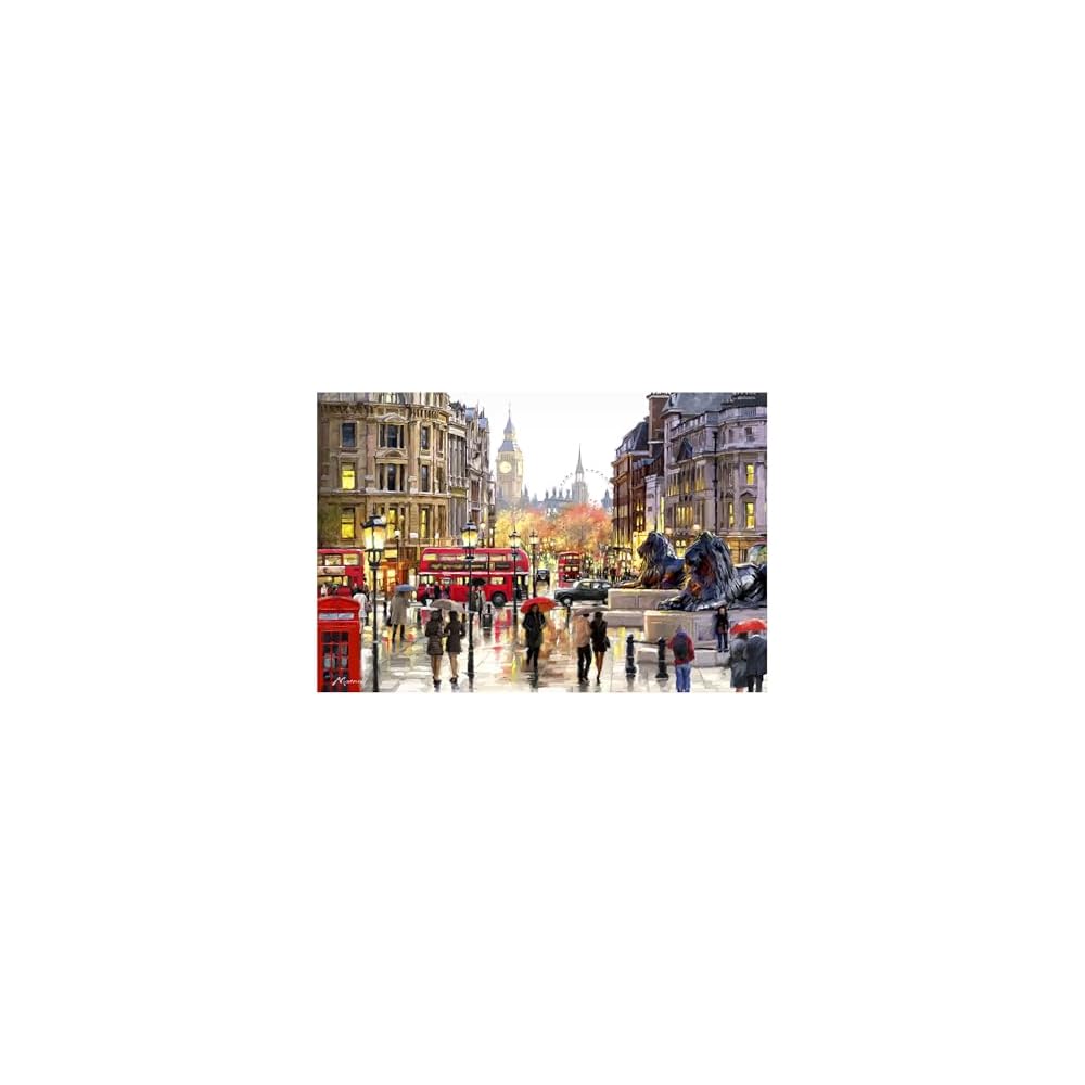 Wrapped Canvas Wall Art - The Macneil Studio 'London Landscape' Wall Art for Living Room, Bedroom, or Office Décor - 22x32