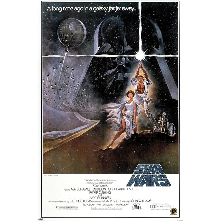 24X36 Star Wars: A New Hope - Original One Sheet Wall Poster, 24" x 36", Unframed Version